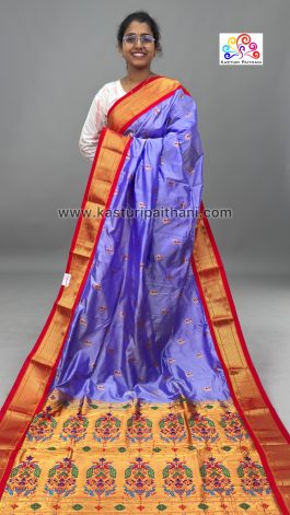 Pure Silk Kadiyal Paithani Diamond 39