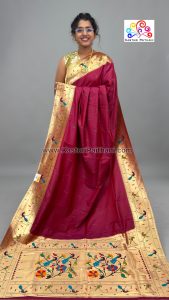 Muniya Mor-Popat Brocade Rani Brown Colour